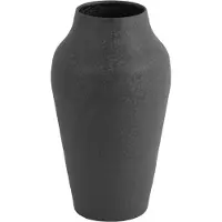 Present Time Vaas Boaz Cone Wide - Zwart - Ø18cm - IJzer - Scandinavisch - Bloemenvaas - Woondecoratie - Decoratieve vaas voor woonkamer of slaapkamer