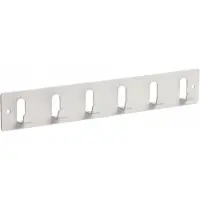 Merkloos Siro Kapstok - 6 ophang haken - metaal - wit - 11 x 36 cm - ruimtebesparend - wandkapstok - Kapstokken