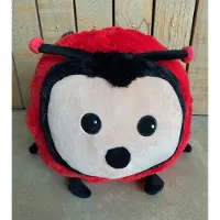 Cozy Time 3 in 1 knuffelkussen lieveheersbeestje 35 cm rood zwart - kussen - knuffel - kinderkussen lieveheersbeestje