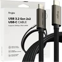 Ringke - USB - 3.2 GEN 2X2 TYPE-C KABEL PD240W 100CM ZWART
