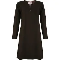 Irresistible Dames Nachthemd - Polo Sluiting - Donker Bruin - Maat L