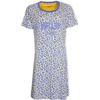 Irresistible Dames Nachthemd - Katoen - Ronde Hals - Blauw - Maat XL