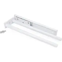 Emuca Handdoekenrek verlengbaar, 2 armen, 310 mm, Aluminium, Wit