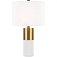 Maytoni tafellamp bianco messing Ø39