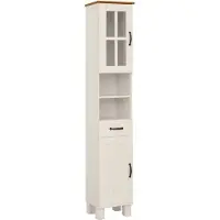 Loft 24 Alby-Hoge Kast - Wit/Honing Grenen