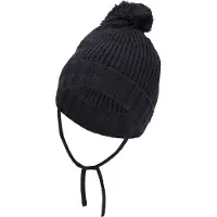 Sarlini - Wintermuts jongens - Ribbed - Navy - Pompon - 2 t/m 4 jaar