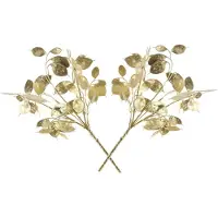 Countryfield kunsttak/kunstbloem - 2x - Lunaria - goud - 40 cm - kunststof
