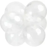 We Fiesta 6 Papier Confetti ballonnen 12″ wit - Versiering Feestdecoratie Decoratie Verjaardag Jubileum Thema Feest Ballon