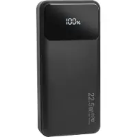 Nuvance Powerbank 10000 mAh - 22.5W Snellaad Functie - USB, USB-C & Micro USB - Universeel voor Smartphones, Tablets & Gadgets - Reis Powerbanks - Zwart