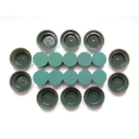 Mosy Steekschuim - Rondjes Nat - 10 x Groen - Ø 8 - Hoogte 5 cm + 10 x Kunststof Groene Schaaltjes - Ø 12 cm – Hoogte 3.5 cm - Bloemstukje maken-Kerststukje maken - OAS-001