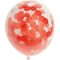 We Fiesta 6 Papier Confetti ballonnen 12″ rood - Versiering Feestdecoratie Decoratie Verjaardag Jubileum Thema Feest Ballon