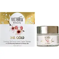 Victoria Beauty Natuurlijke satijnen anti-age gezicht creme met 24K goud - rijke olien - hyaluron - niacinamide 50ml
