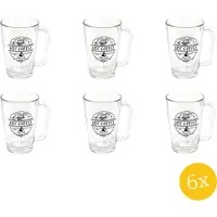 Clayre & Eef Mok set van 6 stuks 250 ml Glas Hot Coffee Koffiemok
