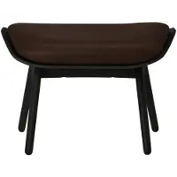 UMAGE The Reader Ottoman black oak | Brown - Leather