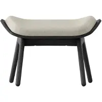 UMAGE The Reader Ottoman black oak | White sands - Textile