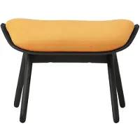 UMAGE The Reader Ottoman black oak | Tangerine - Textile