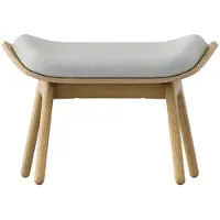 UMAGE The Reader Ottoman Oak | Sterling - Textile