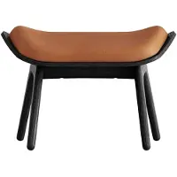 UMAGE The Reader Ottoman black oak | Dunes rust - Leather