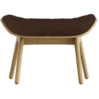 UMAGE The Reader Ottoman Oak | Teddy brown - Teddy bear fabric