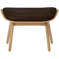 UMAGE The Reader Ottoman Oak | Brown - Leather
