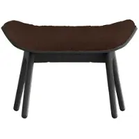 UMAGE The Reader Ottoman black oak | Teddy brown - Teddy bear fabric
