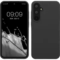 Kwmobile telefoonhoesje geschikt voor Samsung Galaxy A55 5G - Hoesje met siliconen coating - Smartphone case in donkergrijs