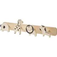 Vertbaudet Kapstok met haken met jungledieren hout