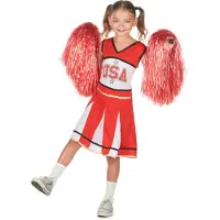 Vegaoo - Rode USA cheerleaderkostuum voor meisjes