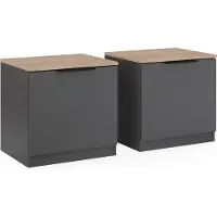 Vicco Betti Nachtkastje – Set van 2 Antraciet/Sonoma
