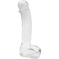 Kiotos - Gladde Glazen Dildo 17 x 3 cm - Transparant