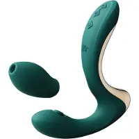 Zalo - Talis - G-Spot Pulsewave Vibrator met Zuigfunctie en Verwarmfunctie - Smaragd Groen