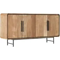 DTP Home Dresser Evo, 4 doors,90x180x40 cm, recycled teakwood (Naturel, 180x90x40cm)
