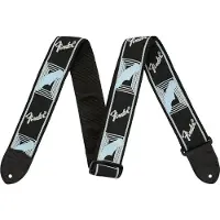 Fender Gitaarband – Monogrammed – 2 inch – Zwart, Licht Grijs, Blauw