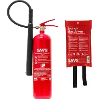 SAVS Brandblus box – CO2 blusser + Blusdeken – XL
