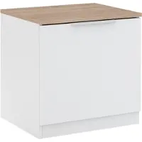 Vicco Betti Nachtkastje – 50 x 50 cm met 1 deur Wit/Sonoma