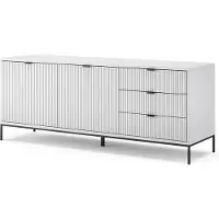 Vicco Eliza Lowboard – 150 x 60 cm met 3 laden, 2 deuren Wit