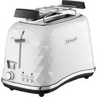 De'Longhi CTJ 2103.W, 2 sleuven, Zwart, Wit, Kunststof, 900 W, 220 - 240 V, 50 - 60 Hz