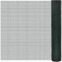 vidaXL Kippengaas 10x1 m gegalvaniseerd staal met PVC-coating groen