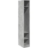 vidaXL Garderobekast, betonkleur, 30x50x200 cm, houtvezelplaat