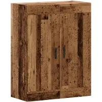 vidaXL Wandkast 69,5x34x90 cm bewerkt hout oud houtkleurig