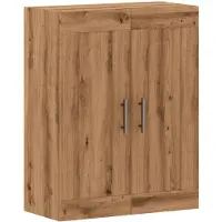 vidaXL Wandkast 69,5x34x90 cm bewerkt hout artisanaal eikenkleur