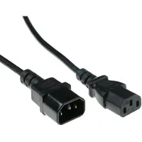 ACT AK5149 230V Aansluitkabel C13/C14 Zwart - 4 meter