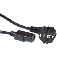 ACT Netsnoer Schuko CEE 7/7 male (haaks) - C13 IEC 60320 zwart 10 m AK5127