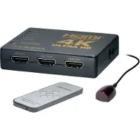 MaxTrack HDMI schakelaar 5 naar 1 / met afstandsbediening en IR extender - versie 1.4 (4K 30Hz)