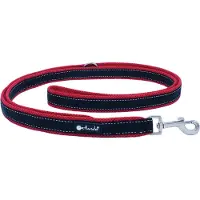 Petlando Trainingslijn Outdoor Rood&Zwart - Hondenriem - 230x2.5 cm