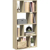 vidaXL Boekenkast 60x20x120,5 cm bewerkt hout sonoma eikenkleurig