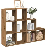 vidaXL Kamerscherm / boekenkast 137,5x29x103,5 cm hout artisanaal eik