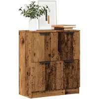 vidaXL Dressoir 60x30x70 cm bewerkt hout oud houtkleurig