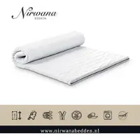 Nirwana bedden 80x200 Premium Witte Tijk + Rits (Topper)