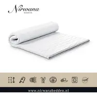 Nirwana bedden 150x200 Premium Witte Tijk + Rits (Topper)